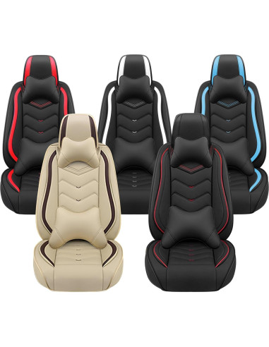 Cubiertas de Asiento de Coche ADERN para Toyota Corolla 2000-2025, Lujo 2 Asientos Beige