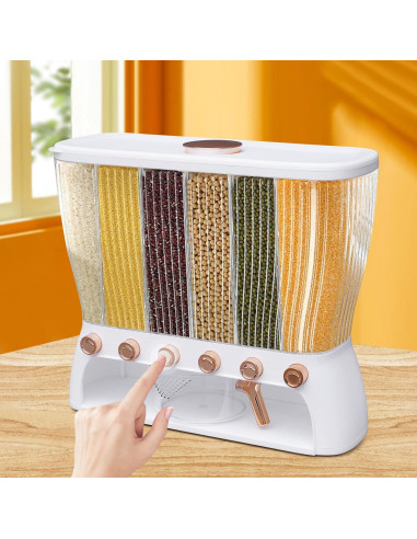 Dispensador de Granos 6 Compartimentos 10kg Shawtuuy