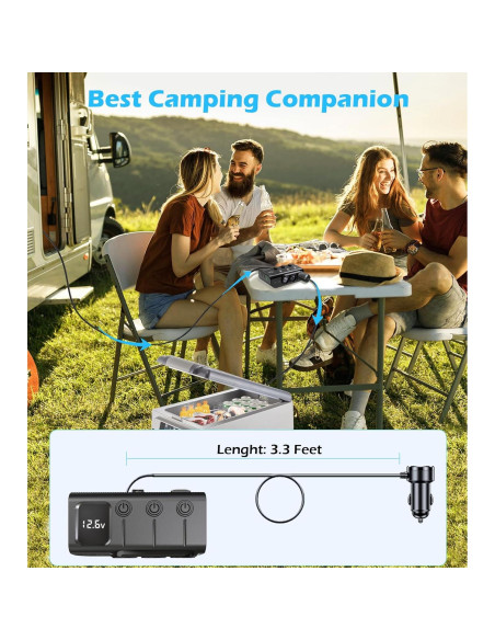 Divisor de Encendedor de Cigarrillos 8 en 1 LIHAN 120W USB