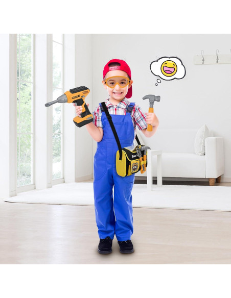 Juego de herramientas para niños HYRENEE con taladro eléctrico