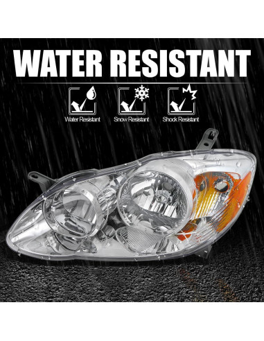 Faros de Lente Clara Spec-D Tuning para Toyota Corolla 2003-2008