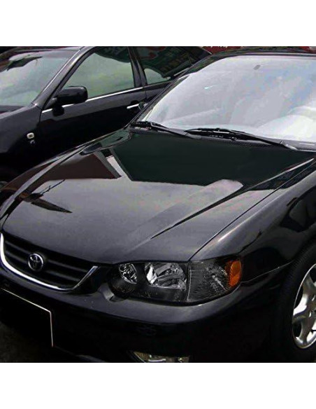 Faros de Carrocería Negra Spec-D para Toyota Corolla 2001-2002