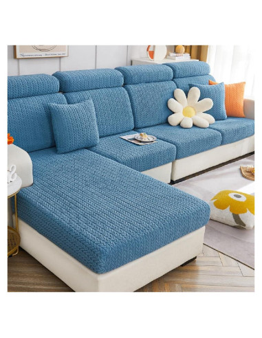 Cubierta de Sofá Mágica Yoovat Trigo-Azul Ajustable 40.64cm
