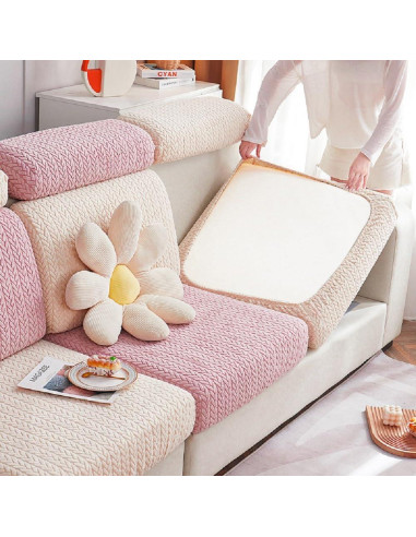 Cubierta de Sofá Mágica Yoovat Trigo-Azul Ajustable 40.64cm