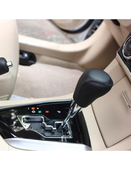 Cubierta de palanca de cambios de cuero Zacxoxsr para Toyota