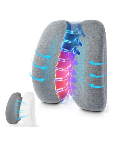 Almohada de Soporte Lumbar Cozary Espuma de Memoria Ajustable