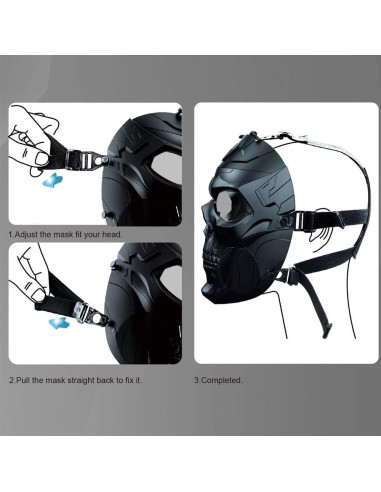 Máscara de Gas Táctica PuddingStation MM04-001 para Airsoft