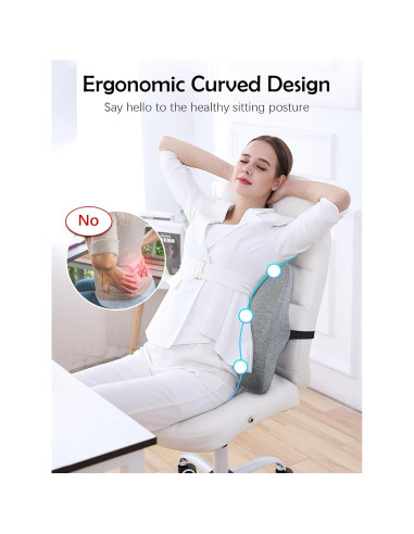 Almohada de Soporte Lumbar Cozary Espuma de Memoria Ajustable