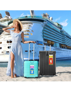 5 Soportes de Etiquetas de Equipaje FUNMCAN para Cruceros 2024-2025 2