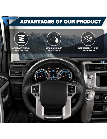Volante de Fibra de Carbono POFENZE para Toyota 4Runner 2014-2024