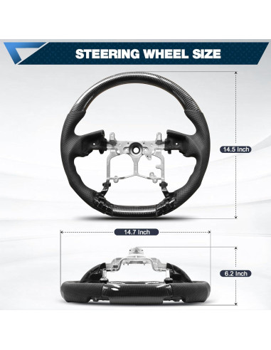 Volante de Fibra de Carbono POFENZE para Toyota 4Runner 2014-2024