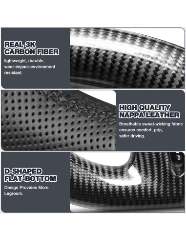 Volante de Fibra de Carbono POFENZE para Toyota 4Runner 2014-2024