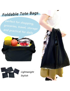 6 Bolsas de Compras Reutilizables Plegables LKEX - Impermeables 2