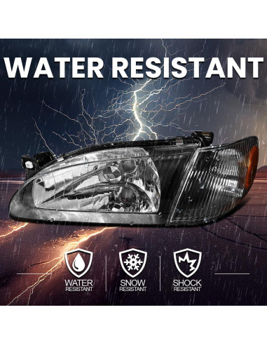 Faros de Alojamiento Negro Spec-D Tuning para Toyota Corolla 1998-2000