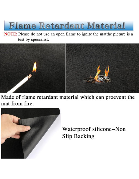 Alfombrilla Protectora para Parrilla UBeesize 91x76 cm Ignífuga