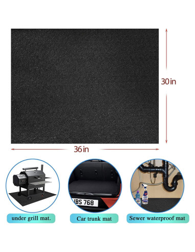 Alfombrilla Protectora para Parrilla UBeesize 91x76 cm Ignífuga