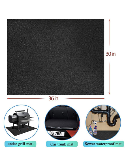 Alfombrilla Protectora para Parrilla UBeesize 91x76 cm Ignífuga