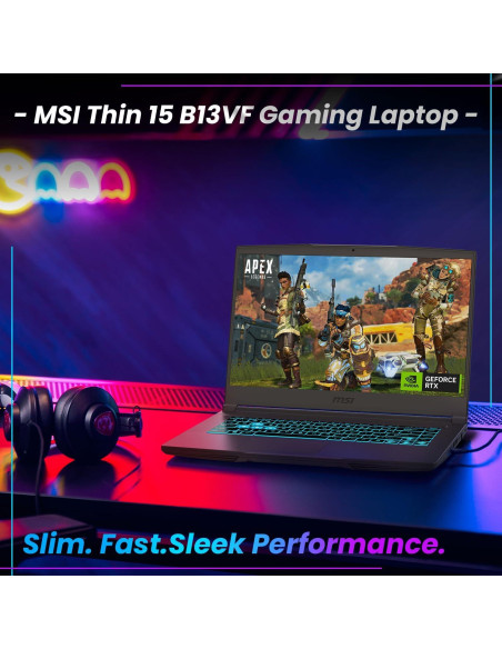 MSI Portátil de Juegos B13VF 15.6" FHD 144Hz, Intel i5, 16GB RAM, 1TB SSD