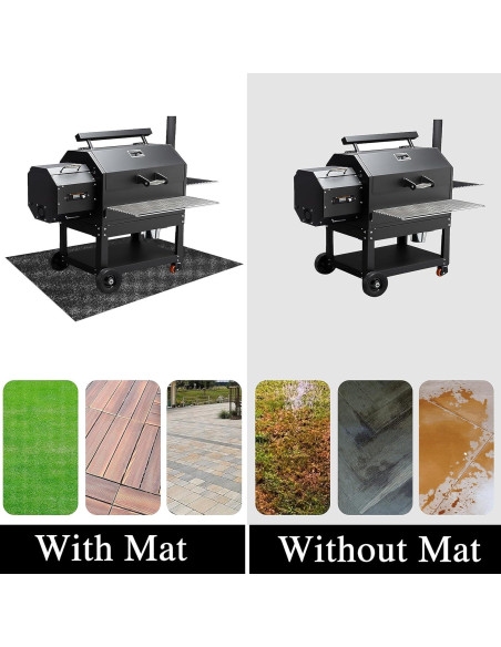 Alfombrilla Protectora para Parrilla UBeesize 91x76 cm Ignífuga