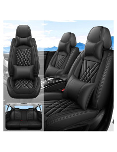 Fundas de Asiento de Cuero Impermeable PANG DOU para Toyota Yaris 2007-2025