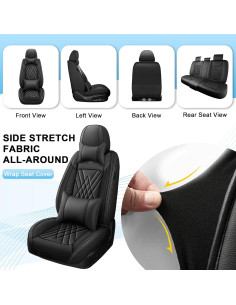 Fundas de Asiento de Cuero Impermeable PANG DOU para Toyota Yaris 2007-2025 2