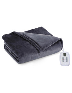 Manta Eléctrica Calentada Brookstone 196x213cm Gris con 10 Niveles