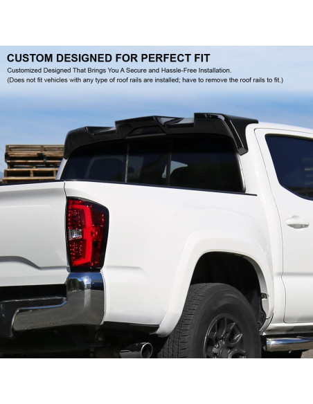 Spoiler de Techo ABS Negro Brillante para Toyota Tacoma 2016-2022