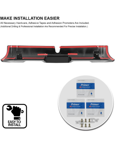 Spoiler de Techo ABS Negro Brillante para Toyota Tacoma 2016-2022