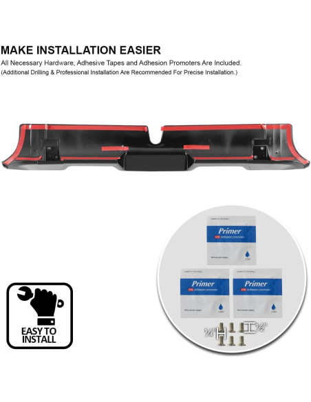 Spoiler de Techo ABS Negro Brillante para Toyota Tacoma 2016-2022