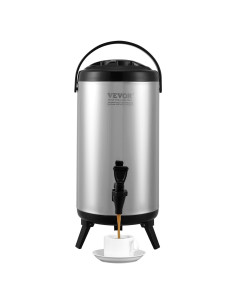 Dispensador de Bebidas Aislado VEVOR 9.2L Acero Inoxidable