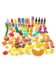 Set de Comida de Juguete Amazon Basics 150 Piezas Multicolor