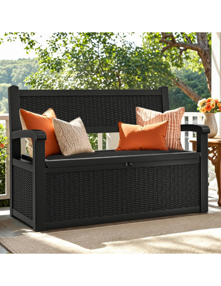 Banco de Almacenamiento YITAHOME 70 Galones Negro Impermeable