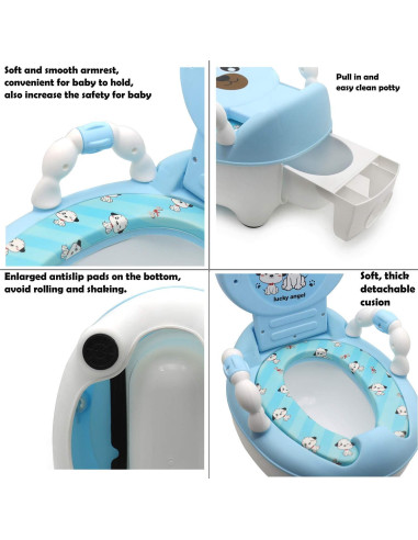 Asiento de Entrenamiento para Baño XKMT Oso Azul Ergonomico