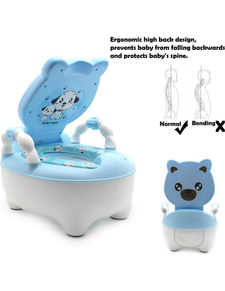 Asiento de Entrenamiento para Baño XKMT Oso Azul Ergonomico