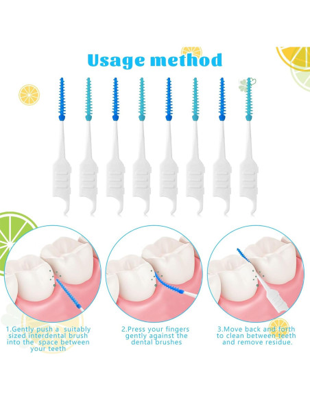 250 Palillos de Hilo Dental Lanjue Azul y Verde con Estuche