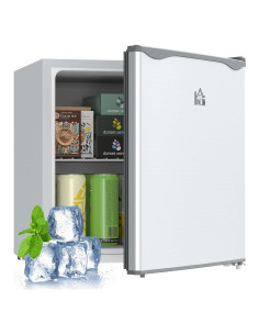 Congelador Vertical Compacto HOMCOM 1.1 Pies Cúbicos Gris