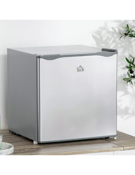 Congelador Vertical Compacto HOMCOM 1.1 Pies Cúbicos Gris