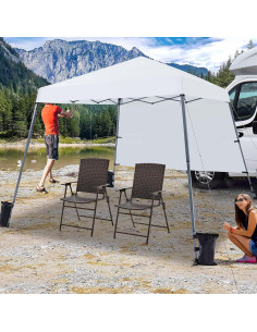 Carpa Plegable Pop Up Yaheetech 3.05x3.05m Blanca con Mochila 2
