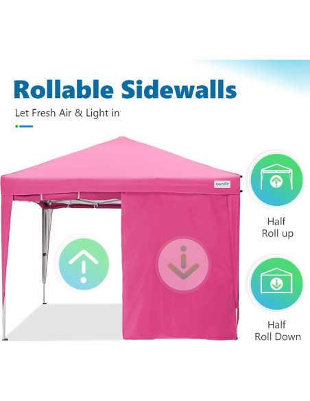 Carpa Pérgola Quictent 3.05m x 3.05m Rosa Impermeable