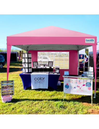 Carpa Pérgola Quictent 3.05m x 3.05m Rosa Impermeable