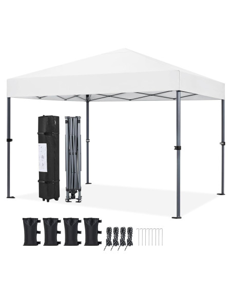 Carpa Plegable 10x10 Yaheetech Blanca con Protección UV