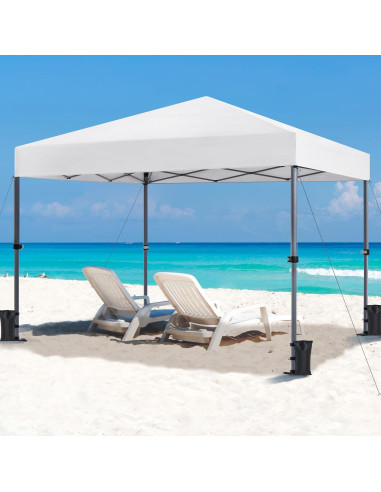 Carpa Plegable 10x10 Yaheetech Blanca con Protección UV