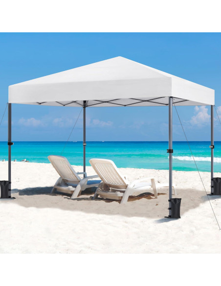 Carpa Plegable 10x10 Yaheetech Blanca con Protección UV