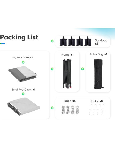Carpa Gazebo Plegable Quictent 12x12 Gris - Sombra Extra