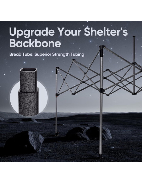 Carpa Plegable Quictent 10x10 Rosa Alta Resistencia 600D