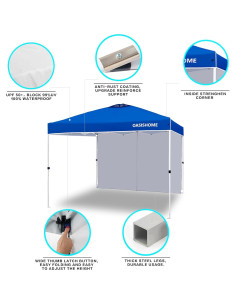 Carpa Plegable OASISHOME 3.05x3.05m Azul para Eventos 2