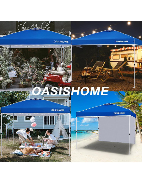 Carpa Plegable OASISHOME 3.05x3.05m Azul para Eventos