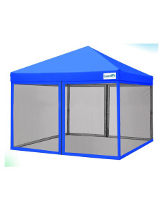 Carpa Quictent 3x3m Impermeable con Pantalla de Red Azul