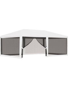 Carpa Plegable MNISDFL 6.1x4.0m Blanca con Paredes de Malla 2