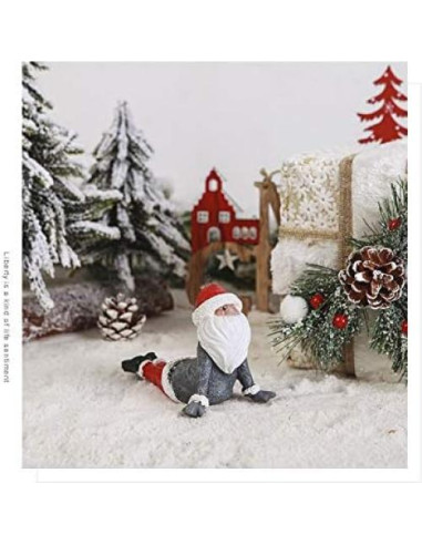 Juego de 4 Estatuas de Gnomos de Yoga Navideños KiaoTime